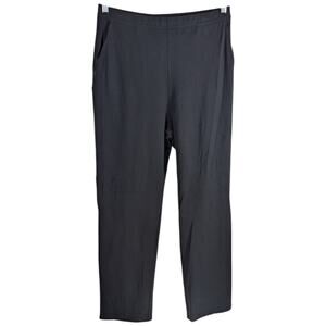 LL Bean Pants Womens Sz Medium Black Stretch Joggers Pockets
